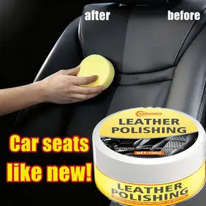 Leather Polish Cream for Car Seats, Sofas, Jackets, Shoes, Bags, Long-Lasting Shine, Gloss and Protection, Leather Care and Maintenance