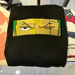 One piece zoro embroidery hoodie Menswear Sweaters Man Pullover Wetsuit Tops