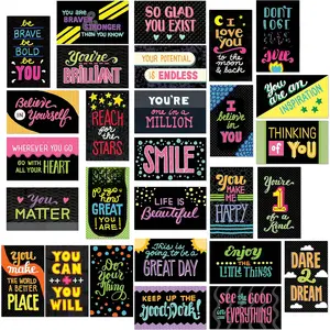 300 Pack Motivational Quote Cards, 100  Inspirational Designs Cards, Business Card Sized Encouragement Cards, Gifts for Employees, Thinking of You Gifts, Appreciation Cards
