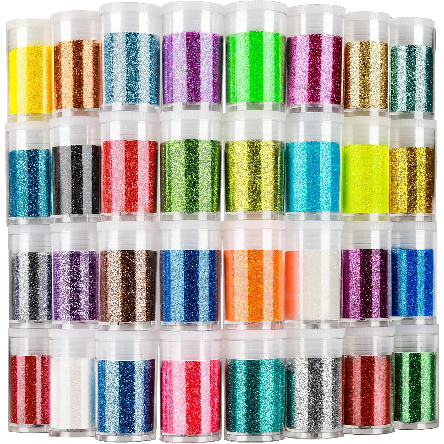 32-Color Super Fine Glitter for Crafts, Resin, Body Decorations, Party Supplies - Home & Festive DIY Essentials