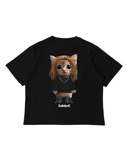 1oneam Kitty Shirt - Oversized Drop Shoulder