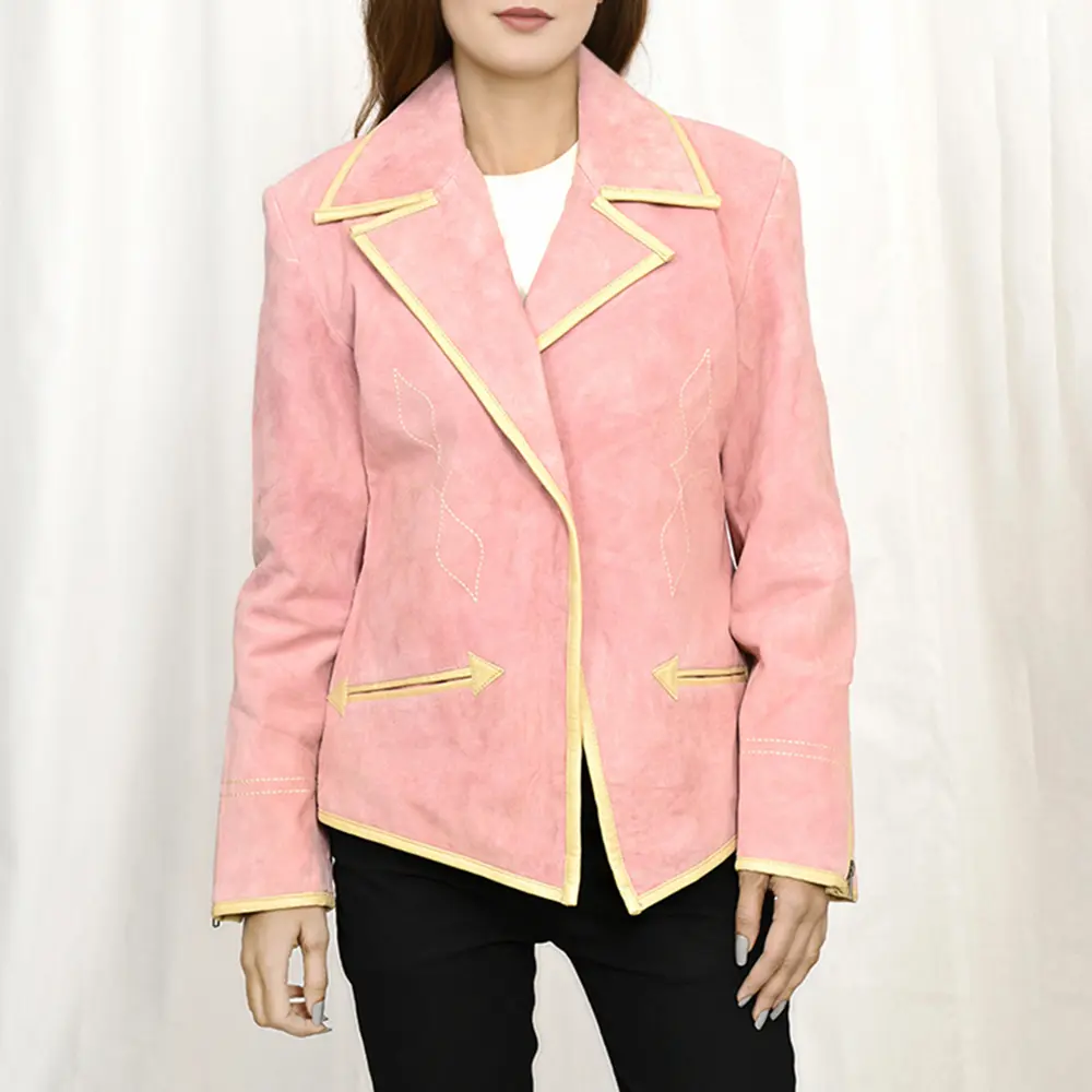 American Darling Genuine Vintage leather Women Blazer dress jacket ladies Girl|