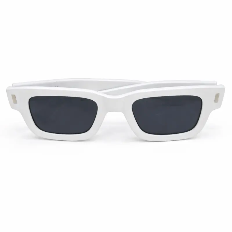 White Sunglasses with Black Lenses - Stylish & Trendy Eyewear for Men and Women