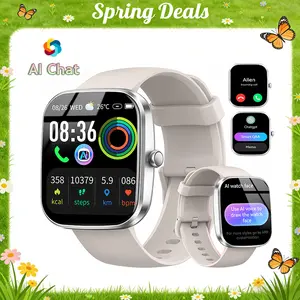 [Spring Deals] Tukio 2026 New Smart Watch with AI ChatGPT AI Assistant, 1.91" HD Display, 112+ Fitness Activity Tracker, Heart Rate Monitor, Sleep Monitor, Step Counter, Bluetooth Calling, IP68 Waterproof, for Android & iOS - Monitoring