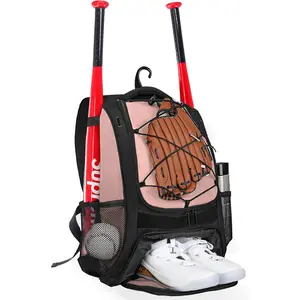 L-CPB008    | Baseball Backpack,Baseball Bag for Adult,Softball Bat Bag with Shoes Compartment,Large Main Compartment for Helmet & accessories, Fence Hook