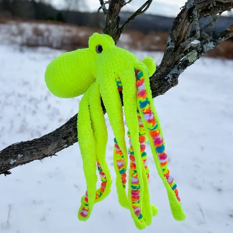 Anchor The Octopus Handmade Crochet Plushie - Soft Cozy Adorable Handcrafted Delight for Cuddling and Decoration
