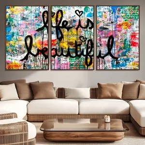 Life Beautiful Art Print - Banksy Graffiti Wall Art Canvas