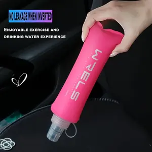 Foldable Portable Sports Water Bottle Set, Easy Grip with Hanging Loop, Ideal for Running Hiking Camping Outdoor Gym Fitness, Sports Drinking Bottle