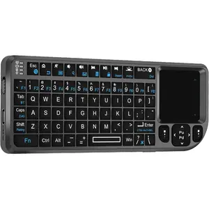 Mini Keyboard with Touchpad,  + 2.4G Dual-Mode Ultra-Thin Portable Keyboard | Rechargeable Keyboard with 7-Color Backlit for Tablet/PC/phone/TV, Suitable for travel, office, and  use