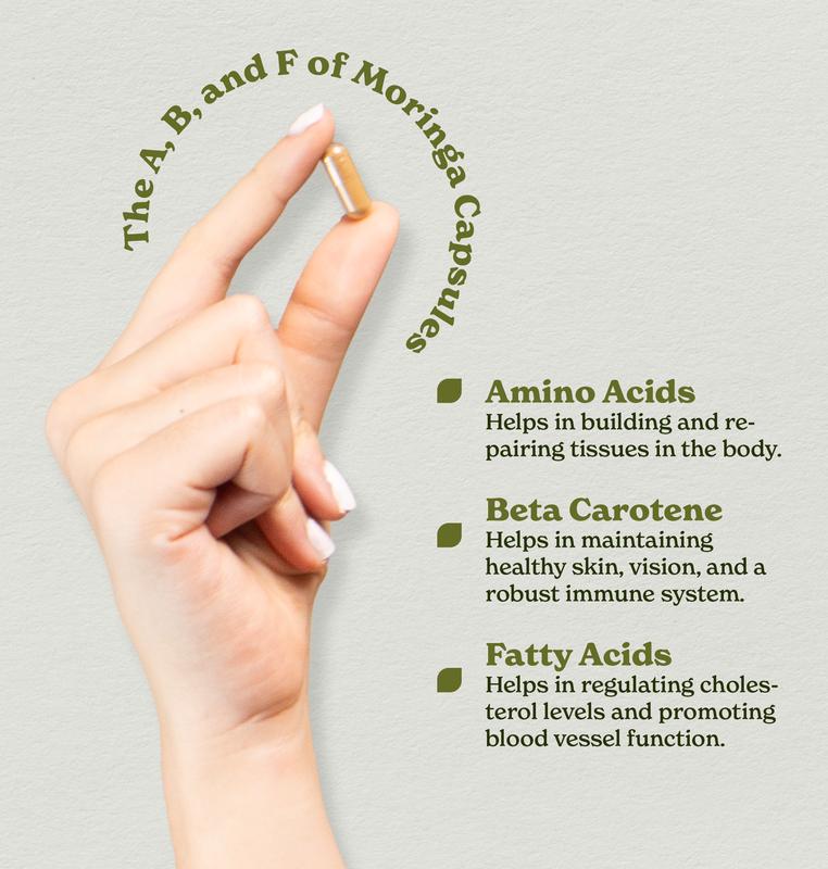 BetterAlt Flaca Moringa Capsules (900mg) | Calcium and Vitamin Powerhouse | Helps Boost Energy, Reduce Fatigue | Pure Oleifera Leaf Powder | 2-Month Pack