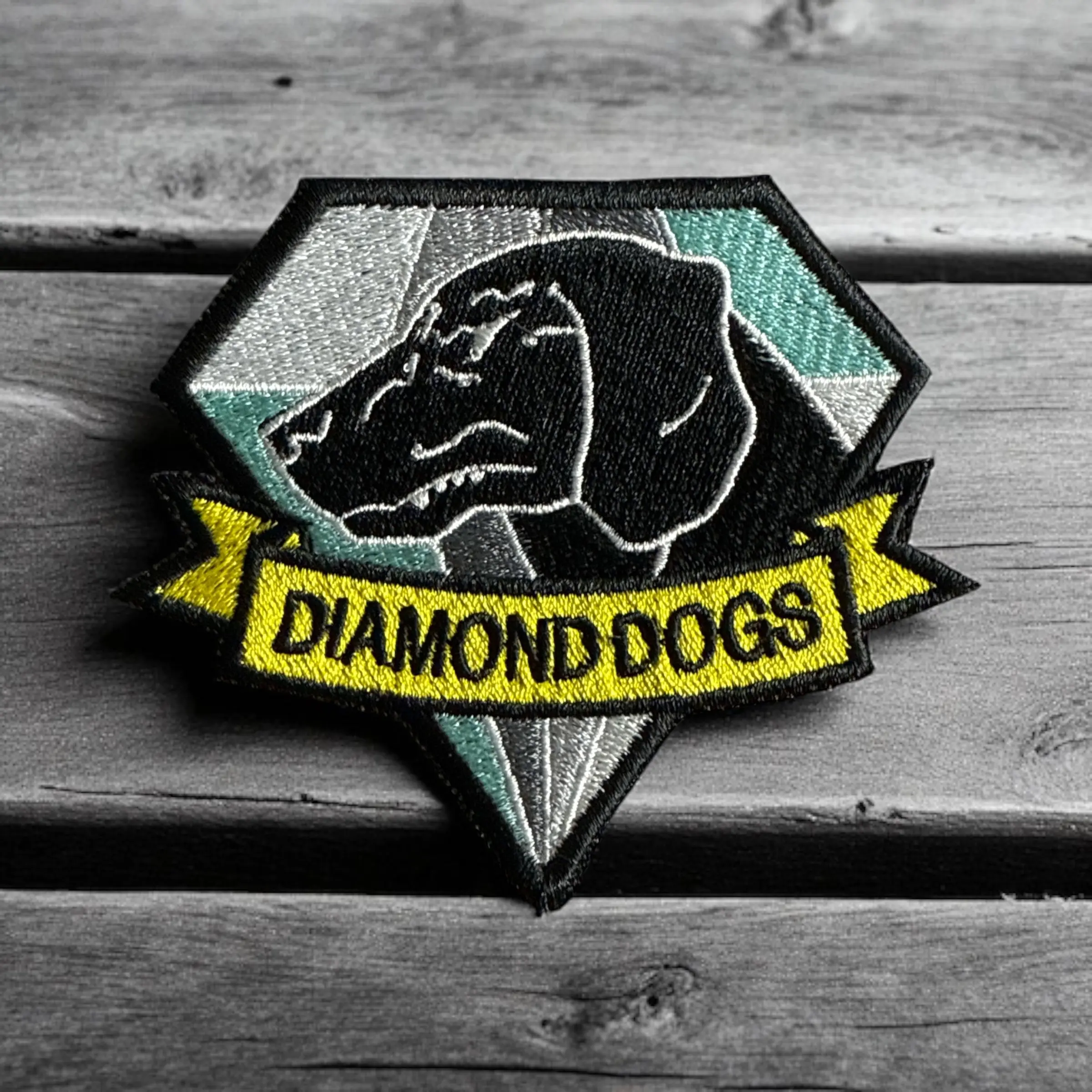 Diamond Dogs Embroidery Patch 3.17" X 3.76" New Design for Crafting Enthusiasts Enhances Any Project Unique Flair for Your Creations