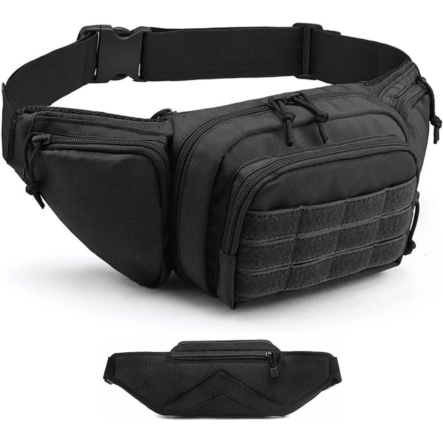 Tactical Fanny Pack for Men,800D Oxford Fabric Fanny Pack for Men,Fanny Packs Man for Hiking Climbing,Fishing,Cycling,Hunting,Adjustable Conceal Carry Tactical Fanny Packs(Black)