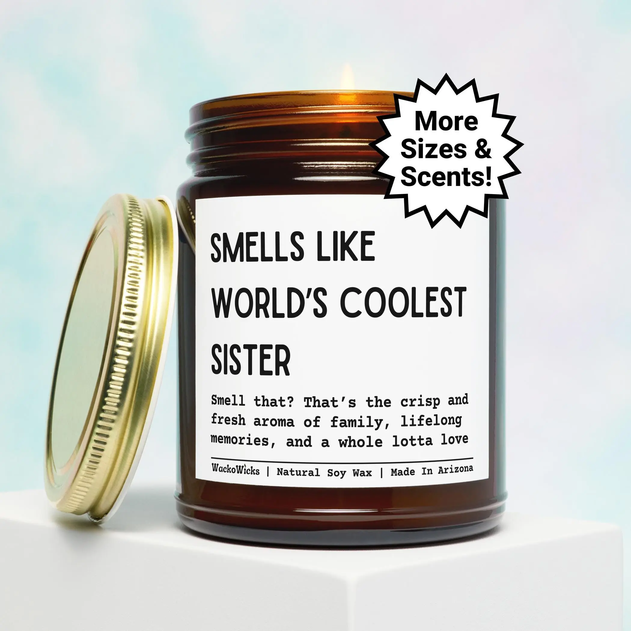 World’s Coolest Sister Candle | Candle For Sister, Sister Gift Idea, Sister Birthday Gift, Big Sister Gift, Little Sister Gift
