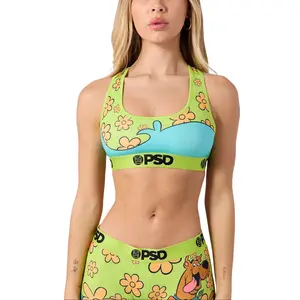 PSD Womens Scooby-Doo Mystery Scoob Racerback Sports Bra - Comfortable, Breathable, Ultra-light Fabric