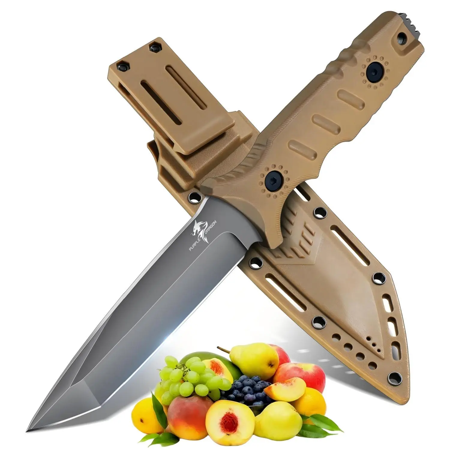 Purple Dragon Fruit Kitchen Knife - Wobble-Free Cutter for Peeling, Softfruit Slicing, Cutting - Ideal Gift for Adults