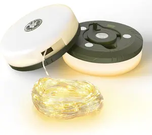 4-in-1 Holiday Light Flexible LED Strip & Table Lamp with 3 Modes Color Warm Flash Magnetic Mount Emergency Flashlight Power Bank Perfect Christmas Gift Home DC 5V1A Input Type-C 2000mAh Battery 5-12 Hours Camping String Lights