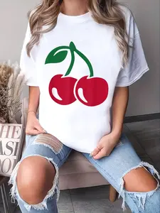 100% Cotton Red cherries T-Shirt