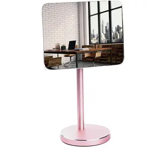 Desk and Cubicle Mirror to see behind you with detachable Rose-Gold Stand Wide Angle real glass Mirror Small & Discrete beautiful design perfect curvature for an exceptionally clear view