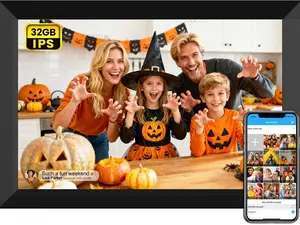 10.1 Inch Digital Picture Frame WiFi Smart Digital Picture Frame with HD IPS Touch Screen 32GB Memory Auto-Rotate Send Pictures from Anywhere (Black)