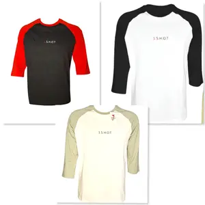 3PACK Mens Raglan Baseball T Shirt 3/4 Sleeve Two Tone Tee Jersey Team Sport 100% Cotton polo  tracks tc  tugger Casual Sportswear Athletic Apparel