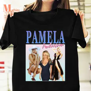 Pamela Anderson Homage T-Shirt, Model Shirt, Anderson Shirt, Playboy Magazine Shirt, Pamela Anderson Shirt For Fans Cotton