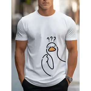 Men Casual Short Sleeve Tee 1 Pcs 100% Heavy Cotton - Comfortable Crew Neck, Soft Adorable Tees Tops
