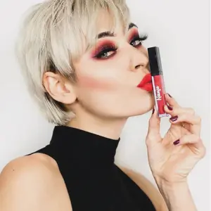 Nanju Rose Lipstick | True Red Pigmented Lip Stain | Square Tube Professional Makeup | Waterproof & Smudge-Proof | Long-Lasting 12HR Wear | Classic Bold Red Shade