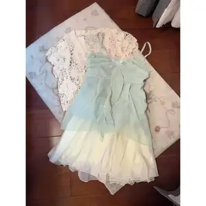 2025 Spring New Women Sets Vintage Elegant Fairy Ruffle Lace Chiffon Design Mini Skirt Suit Female Korean Fashion Chic Outfits