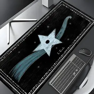 Starry Night Star Pattern Mouse Pad, Rectangle Gaming Mouse Pad, Non-slip Rubber Pad, Aesthetic Desktop Decoration Protective Pad for Home Office