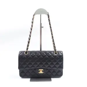 Pre-owned CHANEL Caviar Shoulder Bags Classic Flap Medium Black Shoulder Bag T10377037