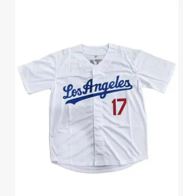 Men's Los Angeles #17 Black Baseball Jersey, Casual Sporty Short Sleeve T-Shirt for Daily Wear, Sportswear for Men, Sports Clothing, Sport Top, Jersey Shirts