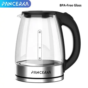 PANCERKA 1.8L Electric Kettle 1500W, Auto Shut Off and BPA-Free Fast Boil Kettle with LED Light, Wide Mouth, Home Office Use