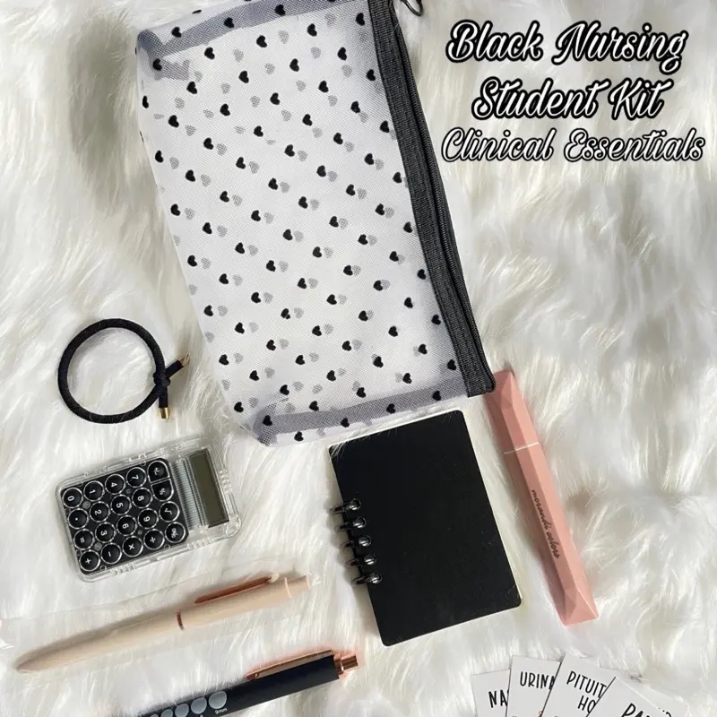 Black Nursing Student Kit | Clinical Essentials, Pocket Organizer