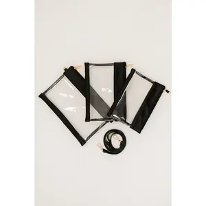 3-Piece Signature Clear Bag Set - Final Sale Elegant Stylish Purse Wallet Clutch