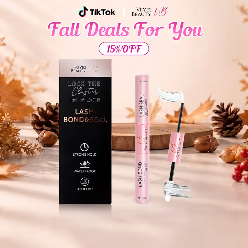 VEYESBEAUTY Vegan Cosmetic Lash Glue - Skin-Safe Bond with Biotin & Vitamin E, Paraben-Free Waterproof Adhesion for DIY Clusters & Eyelash Extension, 72hr Lasting Makeup Products, Natural Black, 10ml (Skin-Safe & Adhesion False Eyelashes & Adhesives)