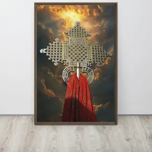 Mesikel - Ethiopian/Eritrean Orthodox Cross Framed canvas