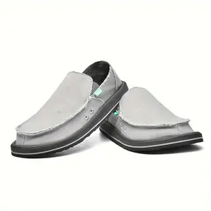 Men's Vintage Canvas Slip-On Loafers - Comfortable Walking & Outdoor Footwear, Spring/Summer Selection