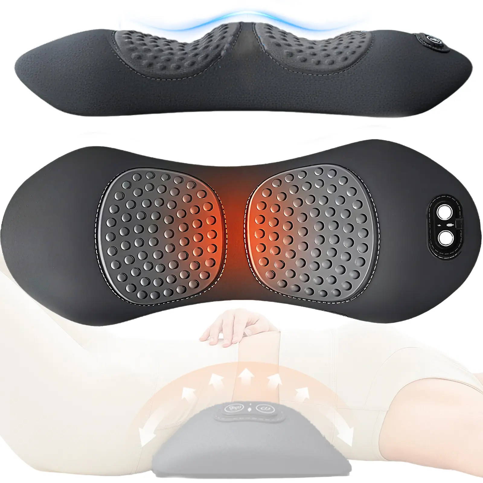 CXGTCI 3 in 1 Lumbar Pillow,Smooth Triple Fusion Electric Back Massager with Vibration & Heat for Bed,Chair - TikTok Shop CXGTCI 3 in 1 Lumbar Pillow,Smooth Triple Fusion Electric Back Massager with Vibration & Heat for Bed,Chair - TikTok Shop