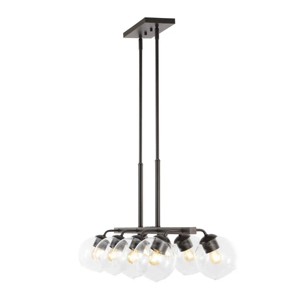 JONATHAN Y Stork Farmhouse Feather Metal Adjustable LED Pendant - Home Decor Lighting, Modern Rustic Lamp with Warm Lighting, Oil Rubbed Bronze Metal Build, Adjustable Lights for Living Room, Kitchen (Compatible with Edison Bulbs)