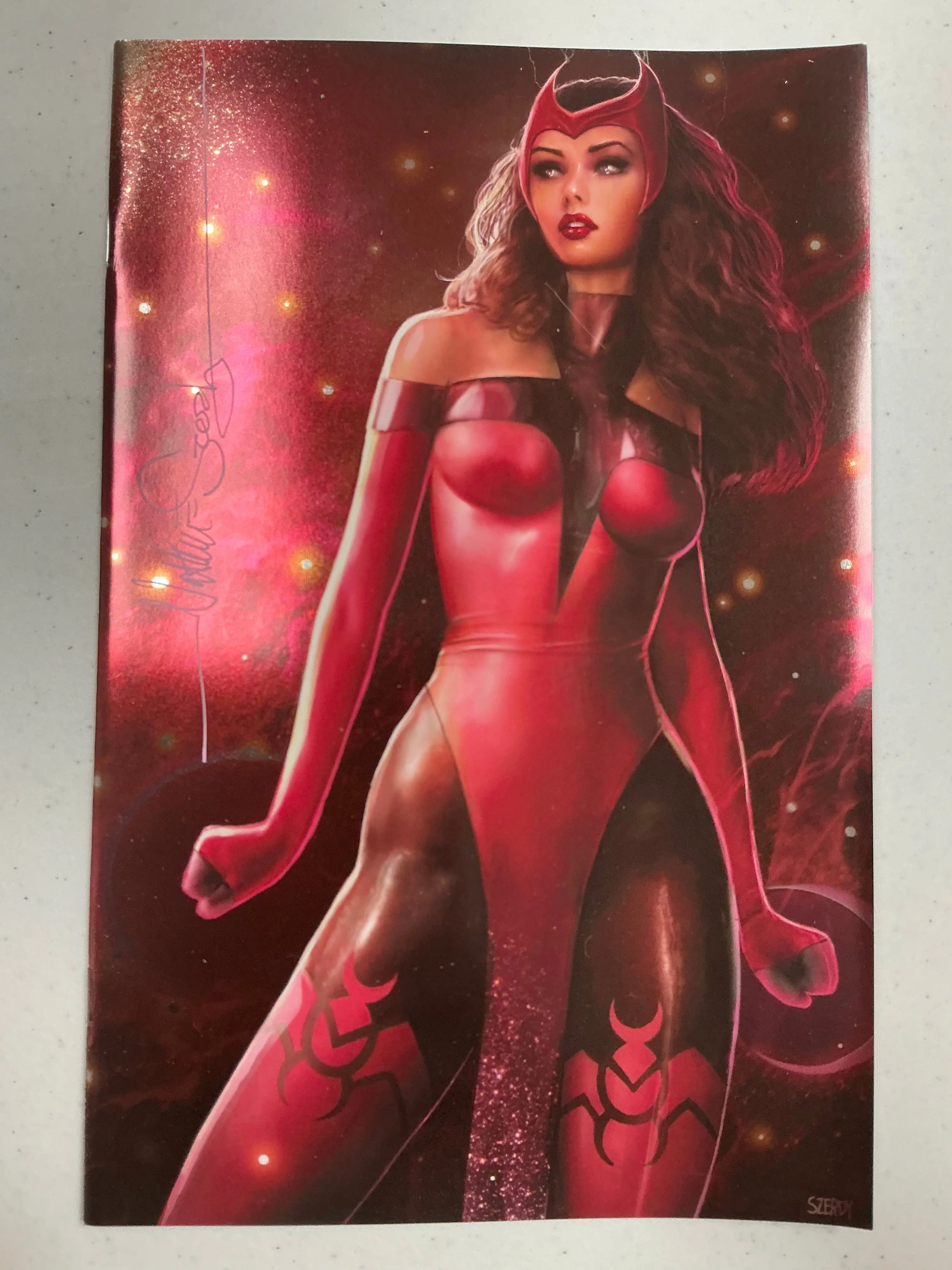 Signed Avengers #1 Foil-Cover Comic Book - Nathan Szerdy Exclusive Virgin Variant, God-King Construct Terminus Star Icon Engineer Signed by Jed Mackay [IN STOCK]