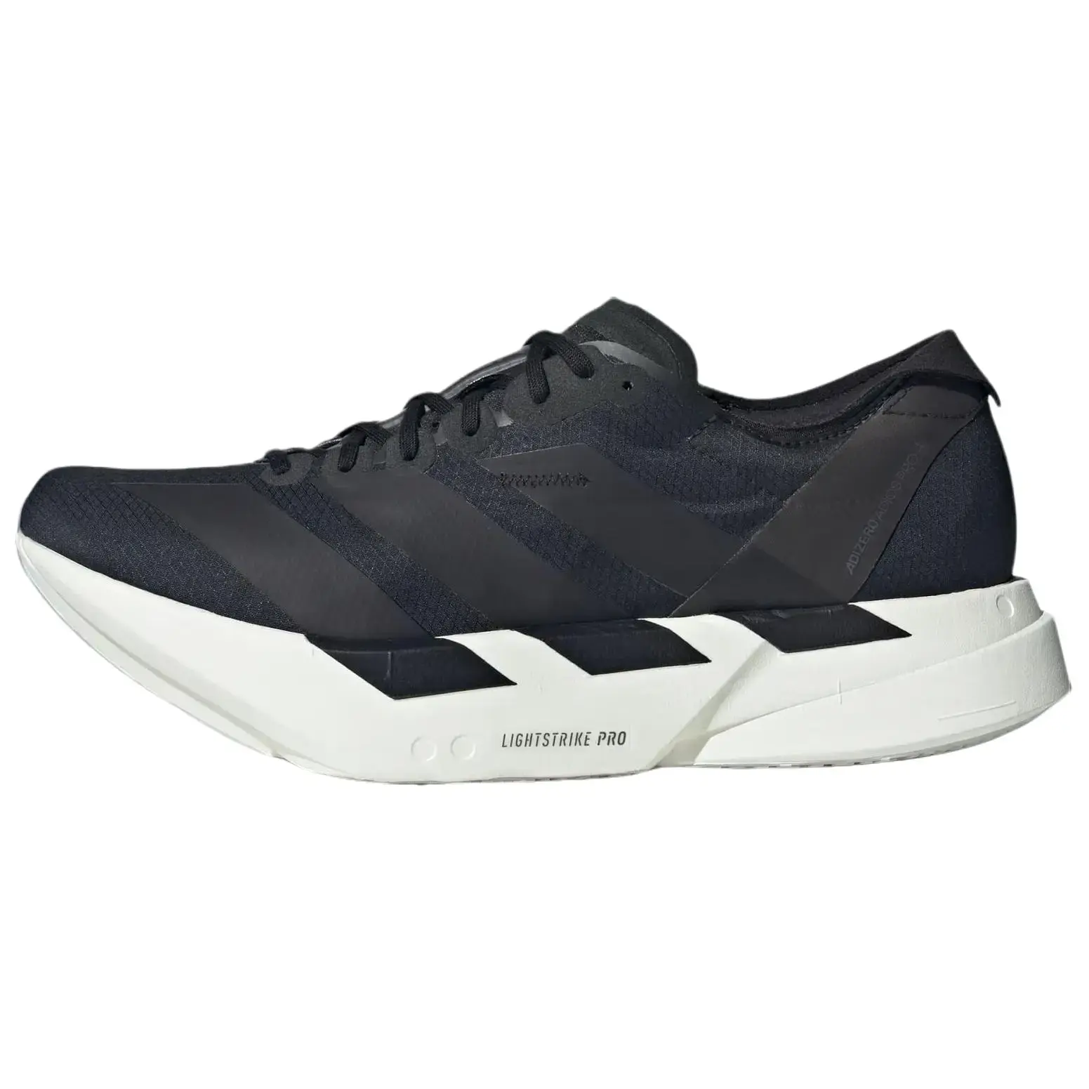 Adidas Adizero Adios Pro 4 'Black Grey' Men's Running Sneakers - Sleek, Lightweight, Speed-Focused, Rubber Construction, Energyrods Technology, Responsive Lightstrike Pro Cushioning, Long-Distance Racing Use