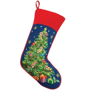 Christmas Tree Needlepoint Stocking