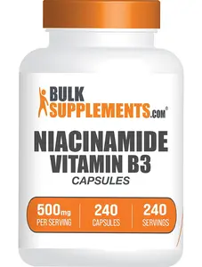BulkSupplements Niacinamide Capsules (Vitamin B3) - Edible - B Vitamins - Niacinamide for Skin - 240 Capsules - 500mg per Serving