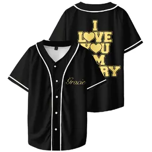 Gracie Abrams I Love You I'm Sorry Merch Baseball Jersey Shirt V-Neck Women Men Short Sleeve Streetwear Clothes