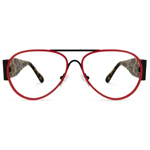 Novoa Red Aviator Glasses