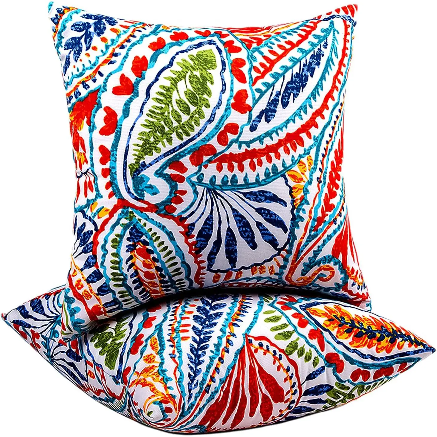 Outdoor Pillows  Set of 2 Outdoor Throw Pillows with Insert Included 18x18 Inch Outdoor Pillow for Patio Furniture