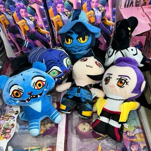 K Pop Keychains Bundle 6pcs - Adorable Plush Characters with Vibrant Colors and Unique Designs for Fans