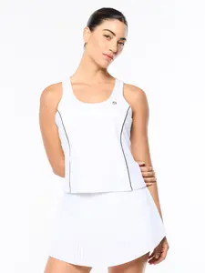 Tessa Scoop Neck Tank- Brilliant White