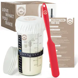 Cozy Bread Sourdough Starter Jar Kit | DIY Sourdough Starter Making Set | Instructions Included | Perfect for Beginners