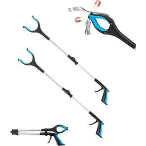 VEVOR Grabber Reacher Tool, 43 Foldable Reacher Grabber Pickup Tool with 360 Rotating Jaw, Magnet and LED Light, Lightweight Grabber Reacher Tool for Seniors, Extra Long Trash Picker Upper GrabberVEVOR Super Brand Day